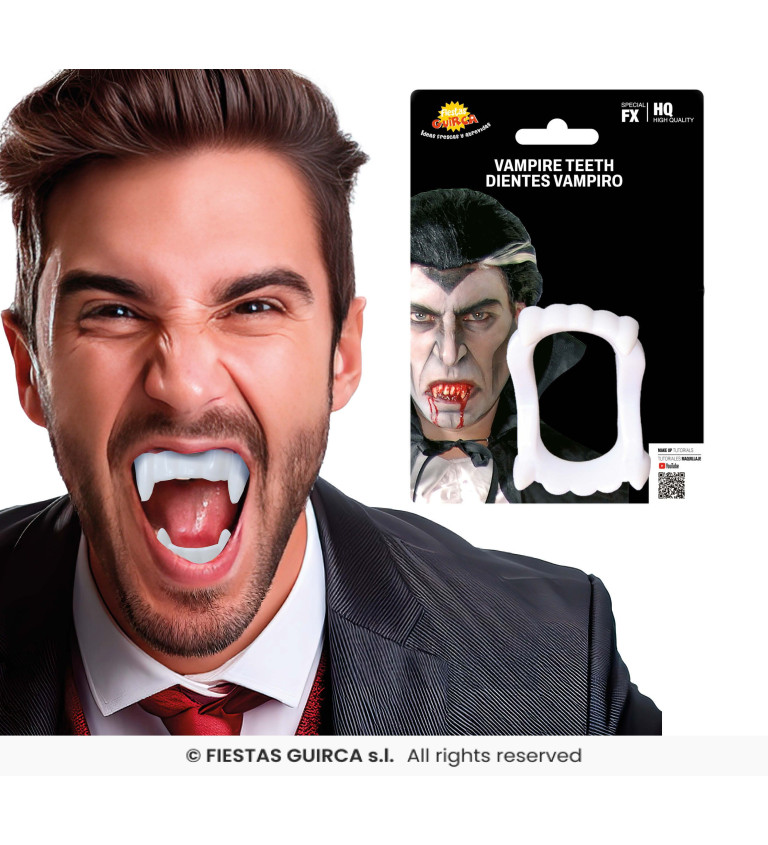 Világító vámpír fogak