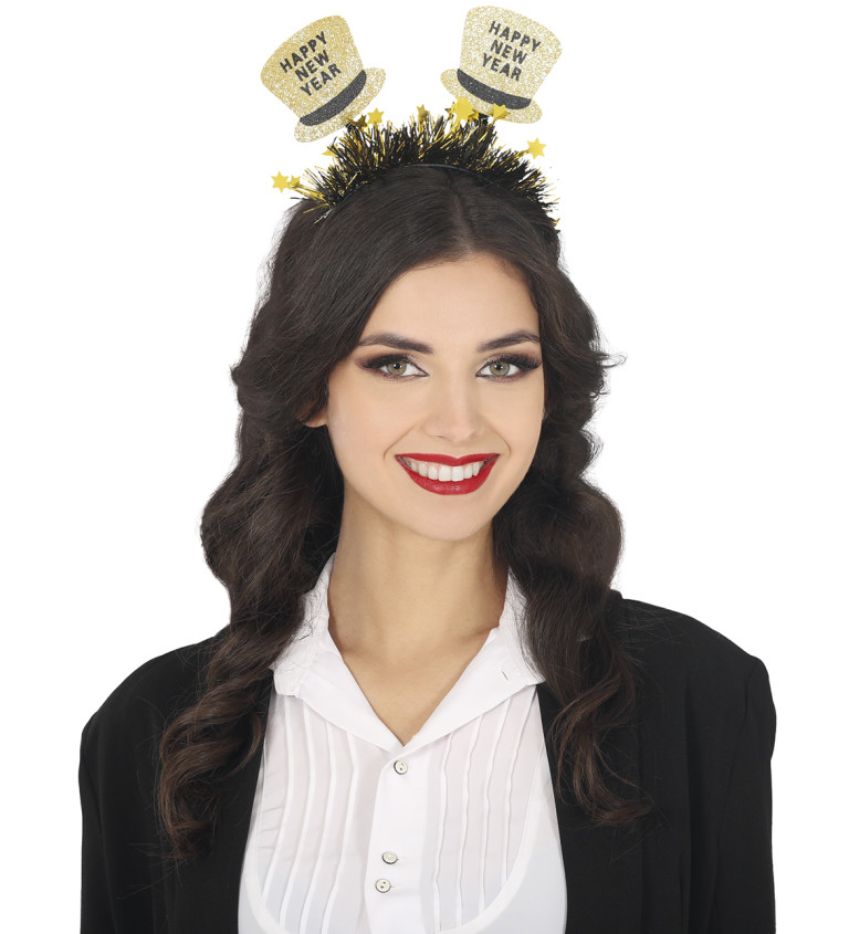 „Happy New Year” kis kalapos fejpánt