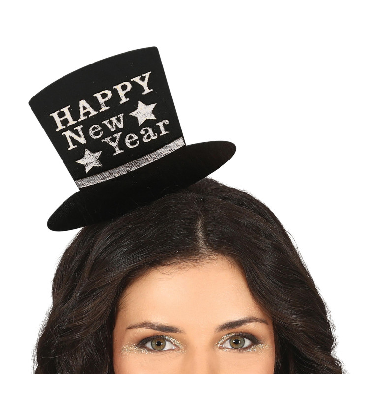 Ezüst „Happy New Year” fejpánt