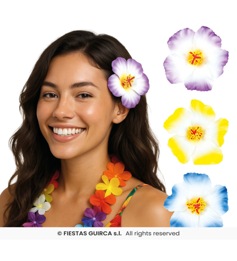 Hawaii virágok hajba – 3 db