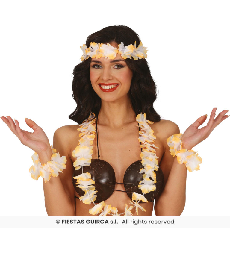 Narancssárga hawaii szett