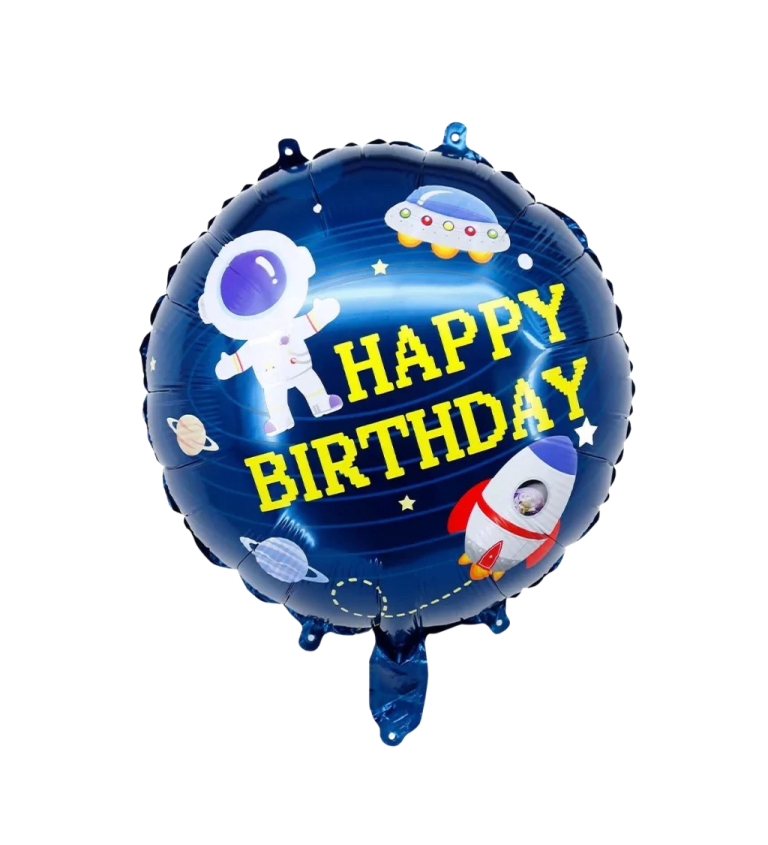 Happy Birthday űr témájú fólia lufi 45 cm